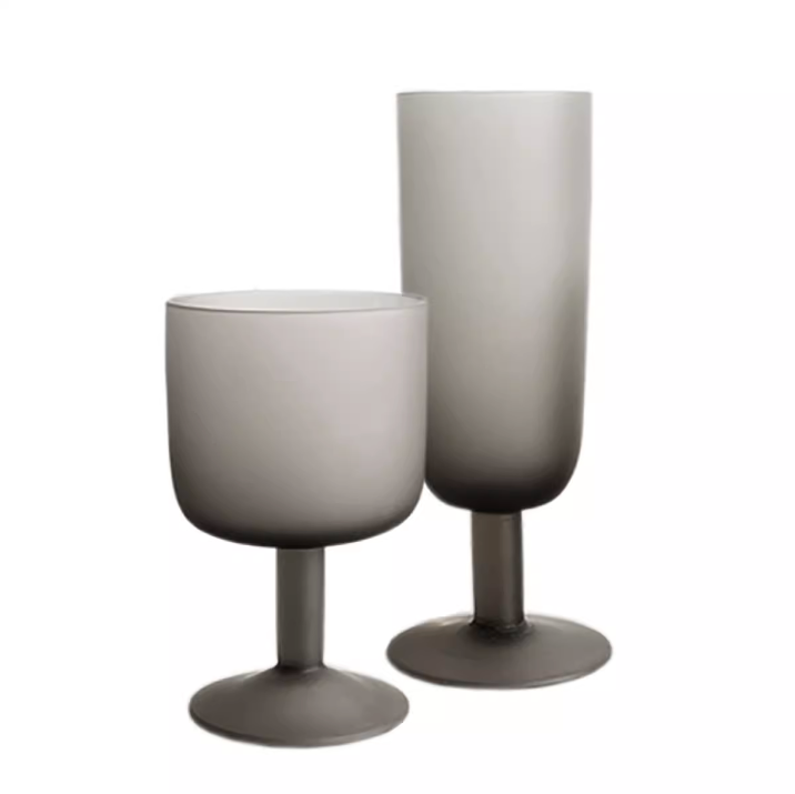 Ins Nordic Retro Smoky Gray Matte Surface Frosted Glass Cup