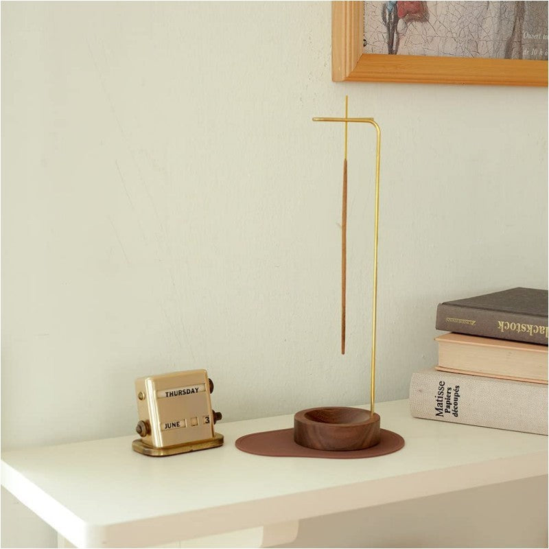 Wooden Inverted Hanging Incense Burner - Upside Down Zen