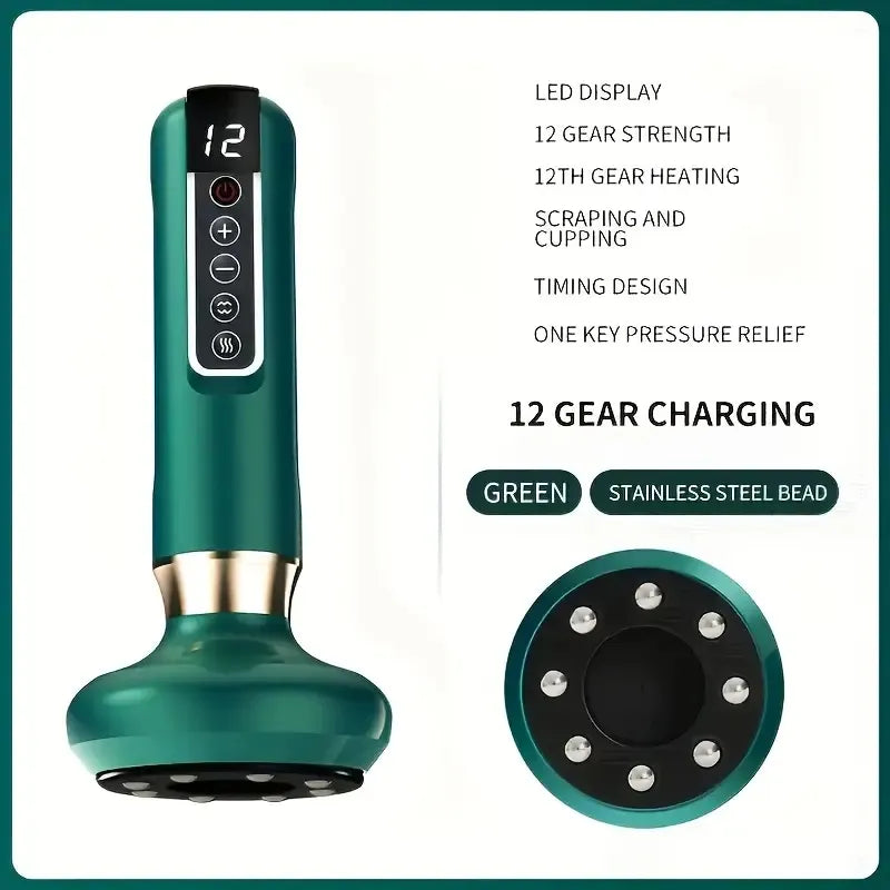 Electric Vacuum Cupping Massager - 12 Level Gua Sha