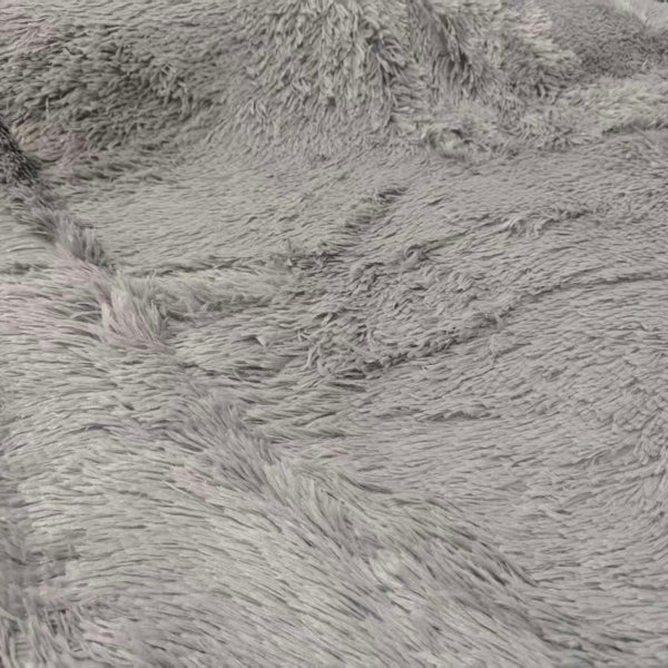 6ft x 9ft Grey Fluffy Rug
