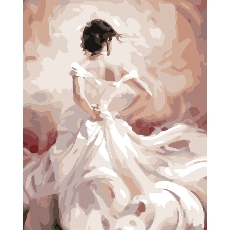 Lady In White Paint By Numbers