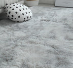 Simple Tie-Dye Long Hair Rug
