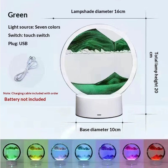 3D Quicksand Table Lamp - Creative Bedside Light