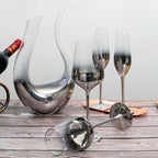 Crystal Electroplating Silver Grey Gradient Wine Glass