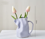Light Luxury Electroplated Vase - Ceramic Fold Kettle Cup
