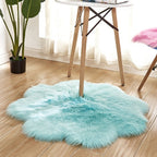 Flower Shape Faux Fur Mat