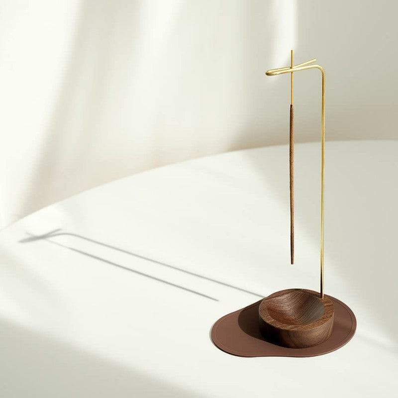 Wooden Inverted Hanging Incense Burner - Upside Down Zen