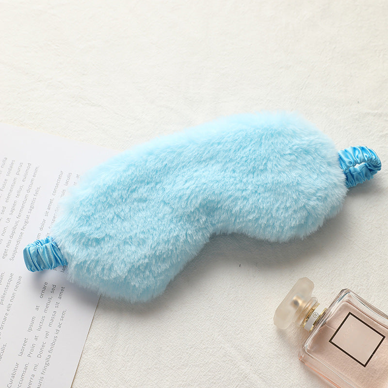 Fur blackout sleep eye mask