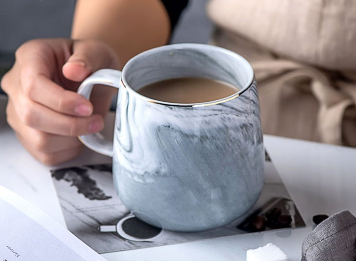 Ceramic Breakfast Mug - Cereal & Coffee Bowl Cup