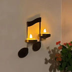 Musical Note Iron Candle Holder - Creative Decor