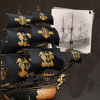 ROKR 3D Wooden Ship Model Kit - Seahorse Bark MCB02 DIY Nautical Puzzle With Moving Parts, Adult Building Project & Unique Maritime Gift For Men
