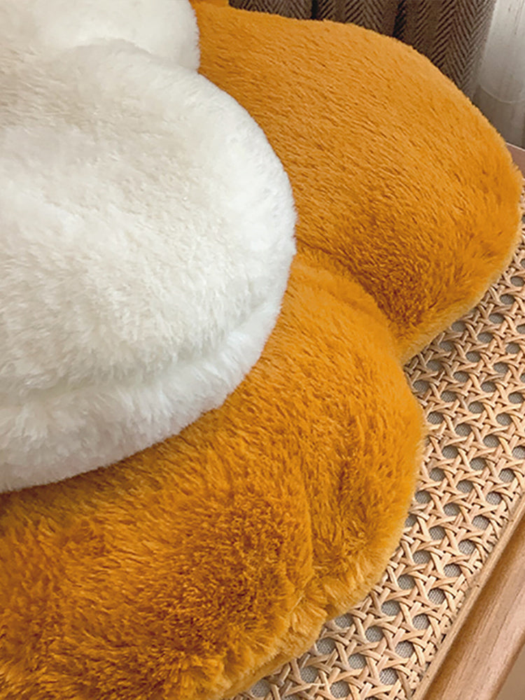Fluffy Flower Throw Pillow