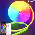 RGB Neon LED Strip Lights 16.4Ft - App Remote Music Sync