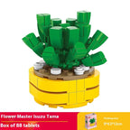 Puzzle Assembling Building Blocks Flower Pot Model Toys