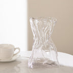 Creative Glass Bag Vase - Fashion Design
