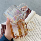 Ins Mug Glass With Handle Aurora Laser Universal Household