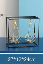 Nordic Iron Candle Holders - Block Candle Stand
