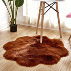 Flower Shape Faux Fur Mat