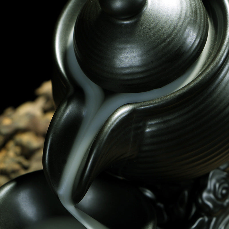 Ceramic Teapot Backflow Incense Burner - Tea Ceremony
