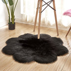 Flower Shape Faux Fur Mat