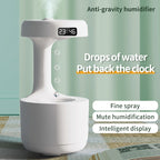 Anti-Gravity Water Drop Humidifier - Backflow with Clock