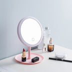 LED Circle Desktop Mirror