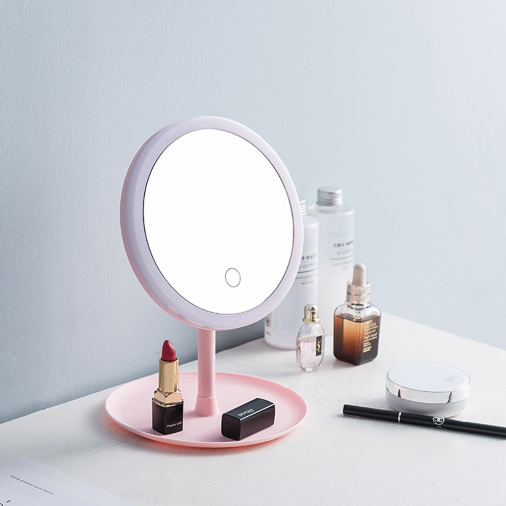 LED Circle Desktop Mirror