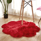 Flower Shape Faux Fur Mat