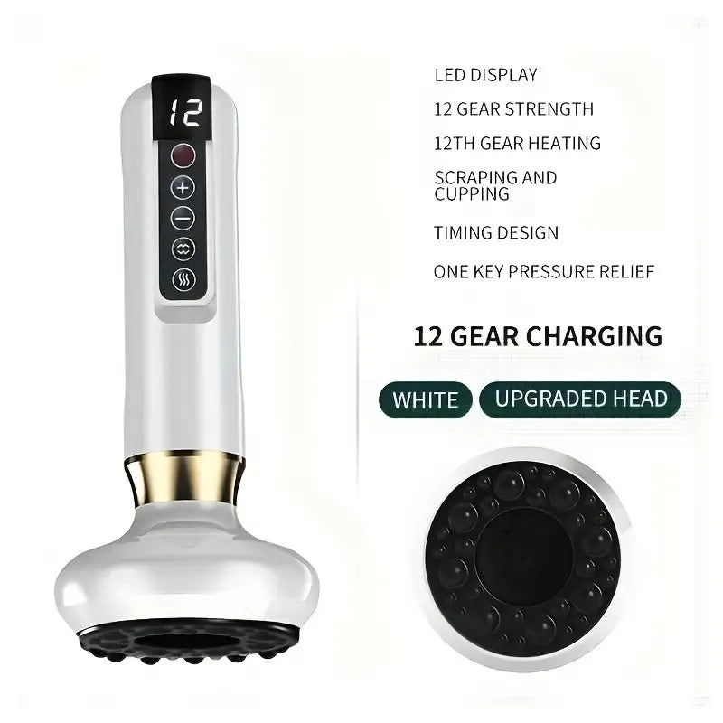 Electric Vacuum Cupping Massager - 12 Level Gua Sha