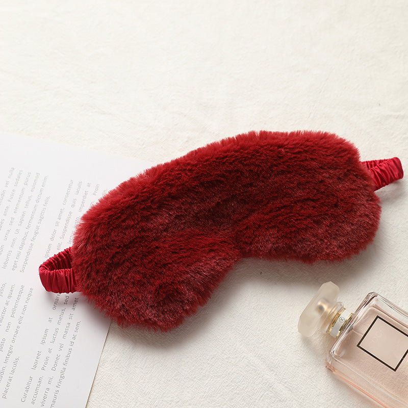 Fur blackout sleep eye mask