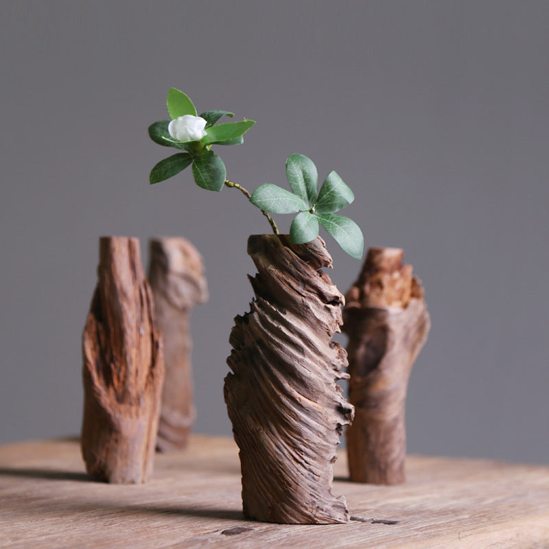 Vintage Bark Vase - Natural Rustic Design