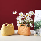 Nordic Morandi Handbag Ceramic Vase - Creative Design