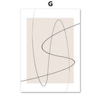 Abstract Female Wall Art Canvas Floral Line Drawing Nordic Poster