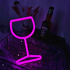 Decorative Wall LED Neon Light - Wine Glass Design