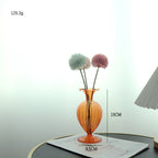 European Retro Glass Vase - Simple Big Belly Series