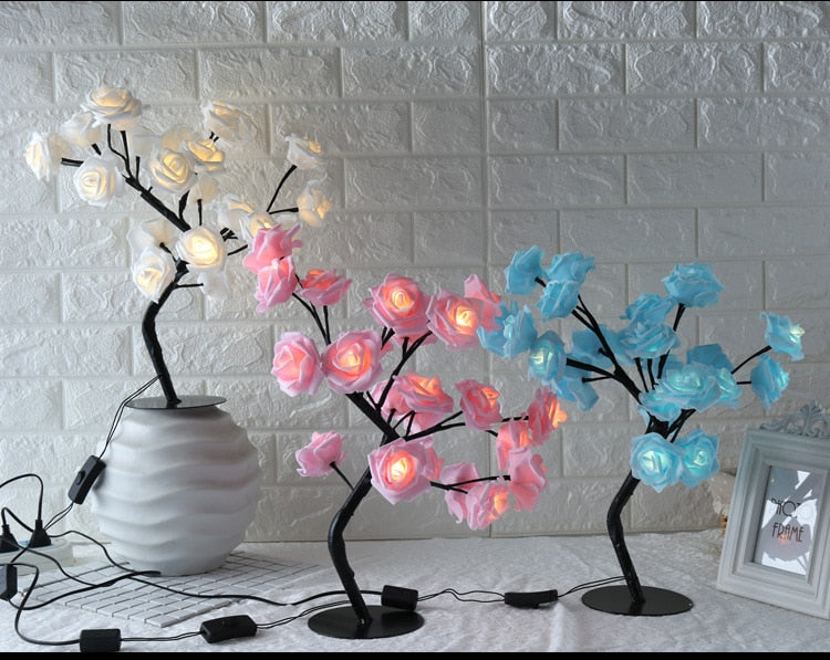 LED Rose Tree Lamp - Small Modeling Table Light