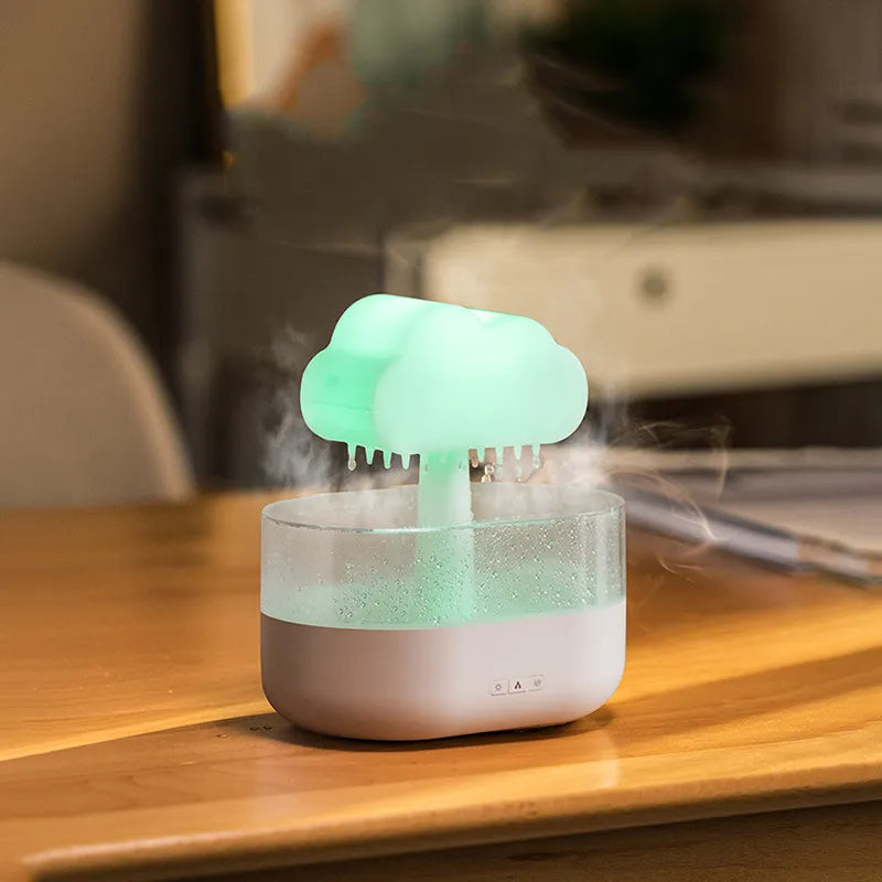 Rain Cloud Night Light Humidifier With Sound And 7 Color Led Light