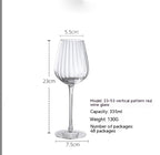 Nordic Vertical Striped Wine Glass High Leg