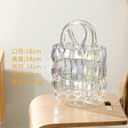 Creative Glass Handbag Vase - Decorative
