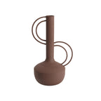 Minimalist Iron Amphora Vase - Modern Frosted Feel