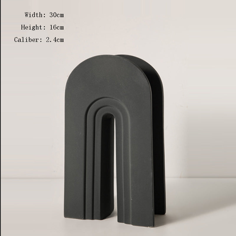 Nordic Geometric Art Vase - Modern Design