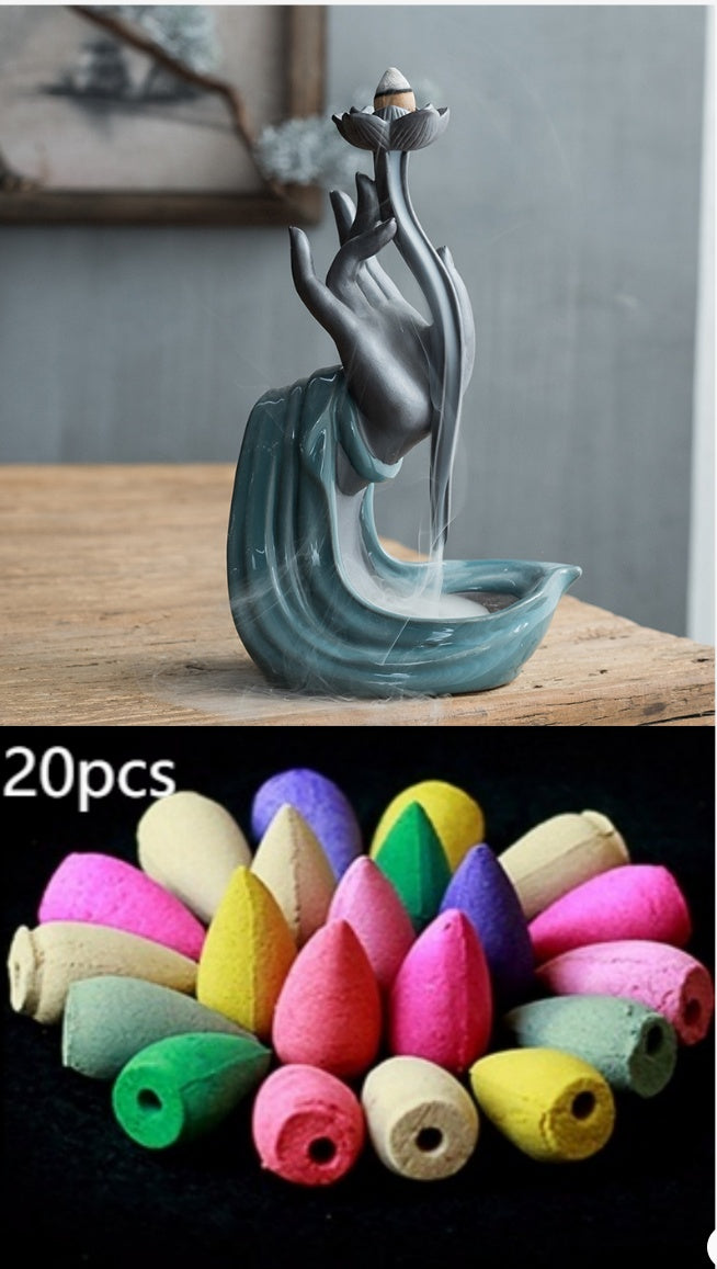 Indoor Incense Tower - Cone Burner with Smoke View