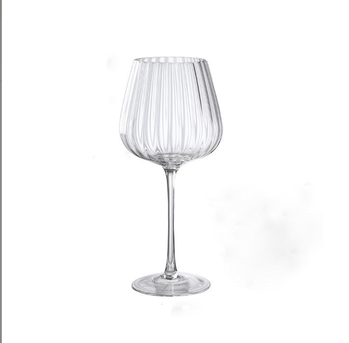 Nordic Vertical Striped Wine Glass High Leg