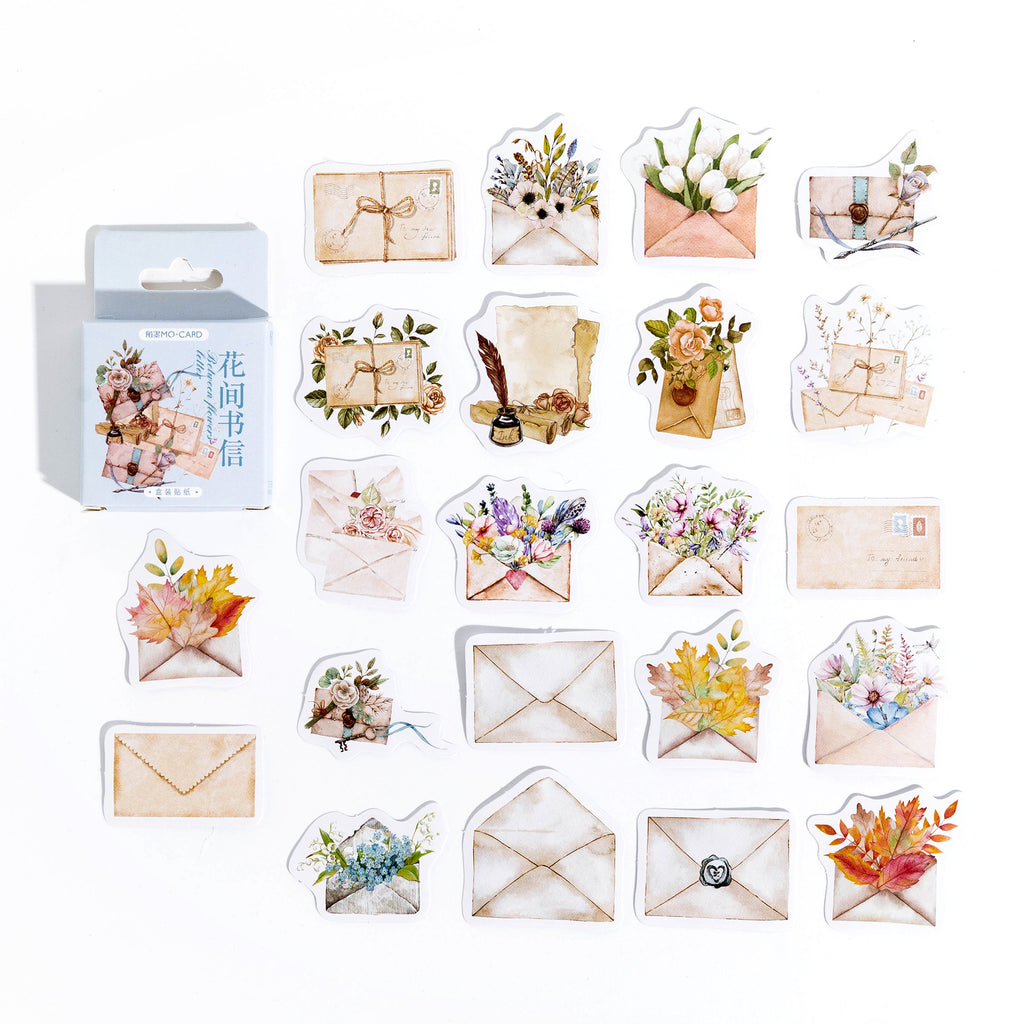 Retro Flower Journal Decoration Stickers