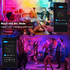 RGB Neon LED Strip Lights 16.4Ft - App Remote Music Sync