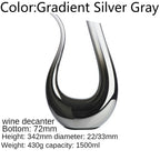 Crystal Electroplating Silver Grey Gradient Wine Glass