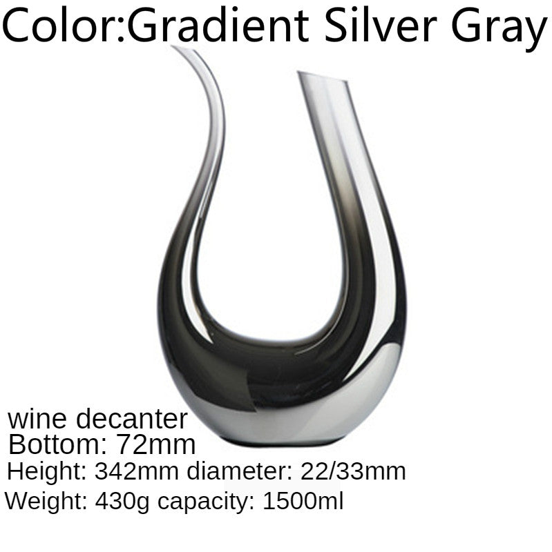 Crystal Electroplating Silver Grey Gradient Wine Glass