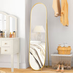 Gold Curved Full Length Mirror
