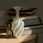 Artistic Abstract Twisted Vase - Retro Flower Design
