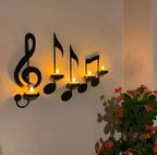 Musical Note Iron Candle Holder - Creative Decor